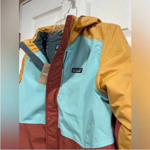 Patagonia Youth XL Powder Town Jacket Dried Mango NWT Ski Snowboard - Picture 3 of 8